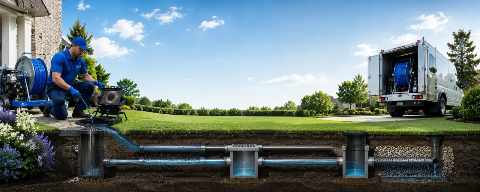 Outdoor drain cleaning information for Levering, MI